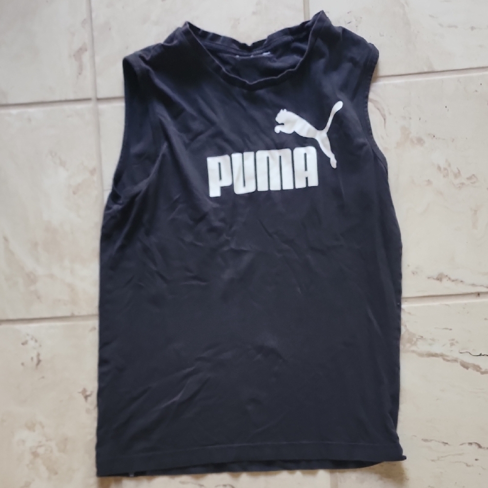 Womens Medium Puma Black Sleeveless Top